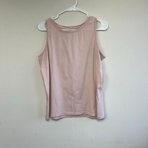 Pact Pink Organic Cotton High Neck Tank Sleeveless XL Women